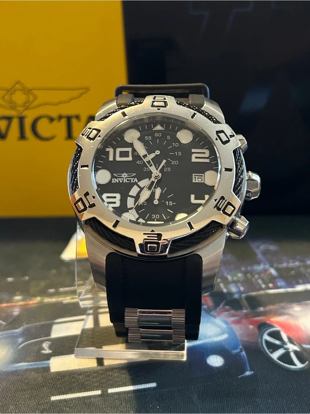 Invicta Bolt Men’s Black Chronograph Sport Watch